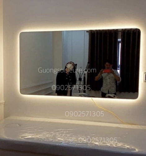 GƯƠNG SOI LAVABO LED HẮT SAU 